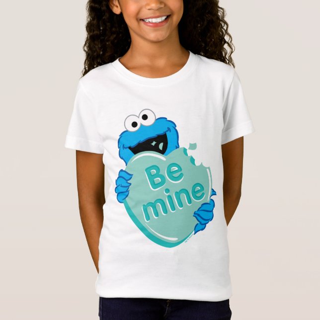 Cookie Monster "Be Mine" Valentine's Heart Candy T-Shirt (Vorderseite)