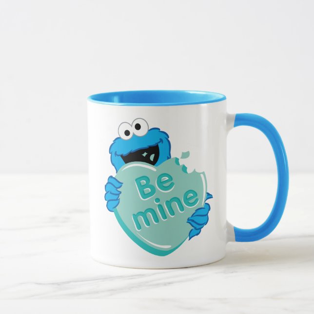 Cookie Monster "Be Mine" Valentine's Heart Candy Tasse (Rechts)