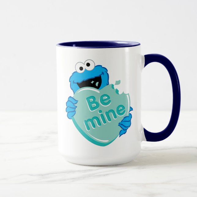 Cookie Monster "Be Mine" Valentine's Heart Candy Tasse (Rechts)