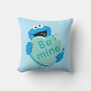 Cookie Monster "Be Mine" Valentinsherz Süßigkeiten Kissen