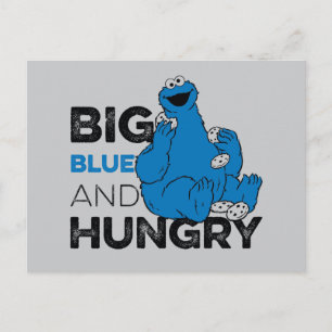 Cookie Monster Big Blue & Hunger Postkarte