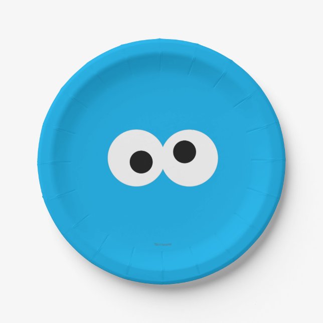 Cookie Monster Big Face Pappteller (Vorderseite)
