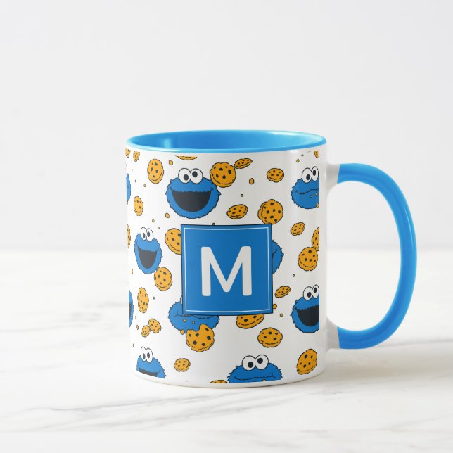 Cookie Monster | C ist für Cookie Monogram Tasse (Rechts)