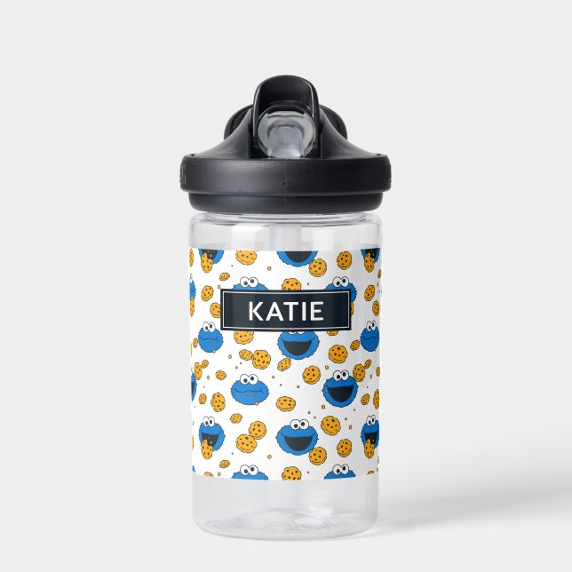 Cookie Monster | C ist für Cookie | Name hinzufüge Trinkflasche (Vorne)