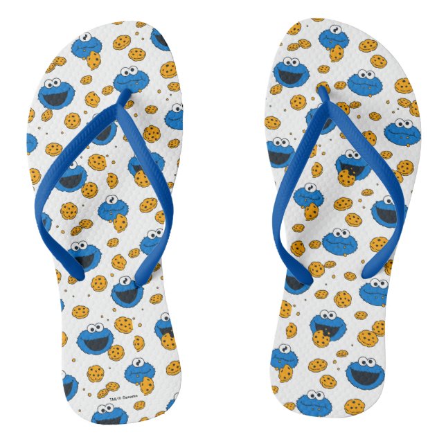 Cookie Monster | C ist für Cookie Pattern Flip Flops (Fußbett)