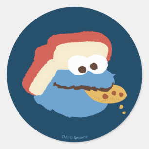 Cookie Monster Camp Cookies Runder Aufkleber