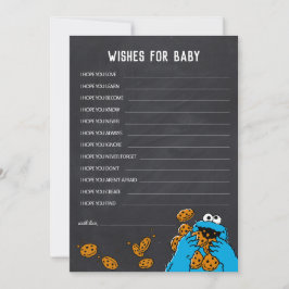 Cookie Monster Chalkboard Baby Dusche Wünsche Mitteilungskarte
