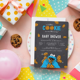 Cookie Monster Chalkboard Kinderdusche Einladung