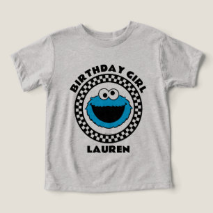 Cookie Monster Checkered Birthday Girl