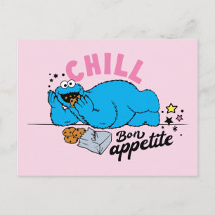 Cookie Monster Chill Bon Appetit Postkarte