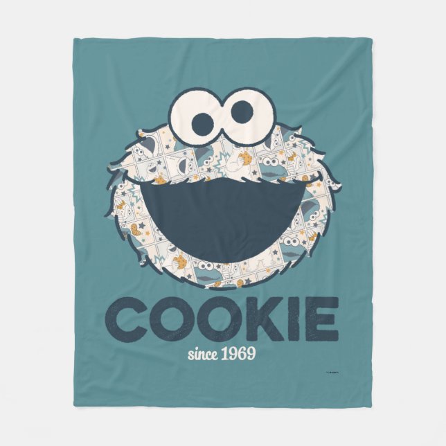 Cookie Monster | Cookie Seit 1969 Fleecedecke (Vorderseite)
