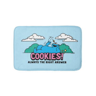 Cookie Monster   Cookies immer die richtige Antwor Badematte