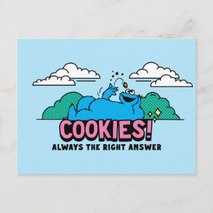Cookie Monster Cookies immer die richtige Antwor Postkarte