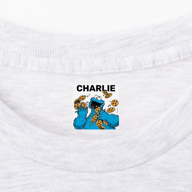 Cookie Monster Crazy Cookies Etiketten (Befestigt)