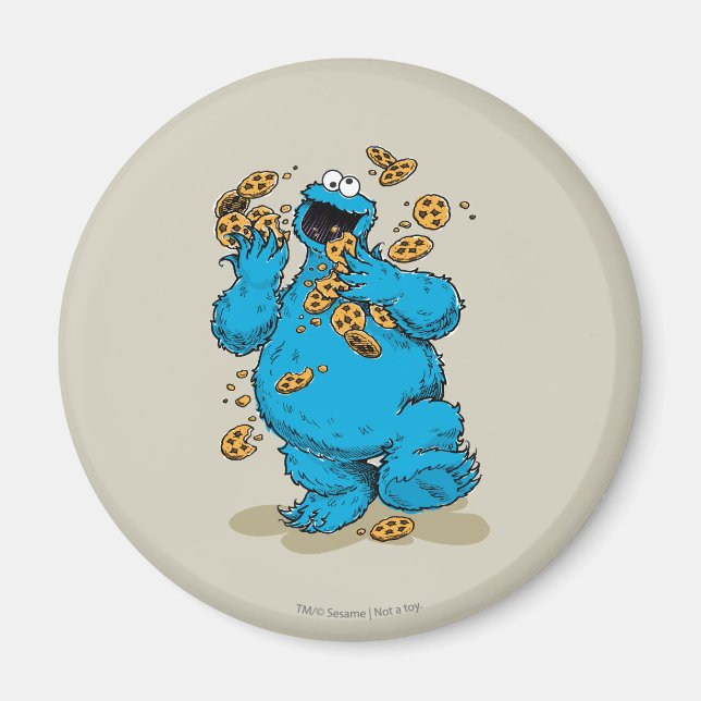 Cookie Monster Crazy Cookies Magnet (Vorne)