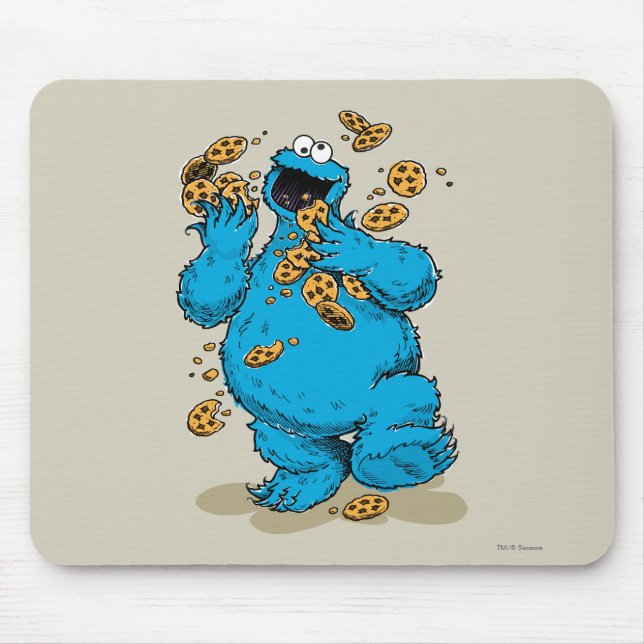 Cookie Monster Crazy Cookies Mousepad (Vorne)