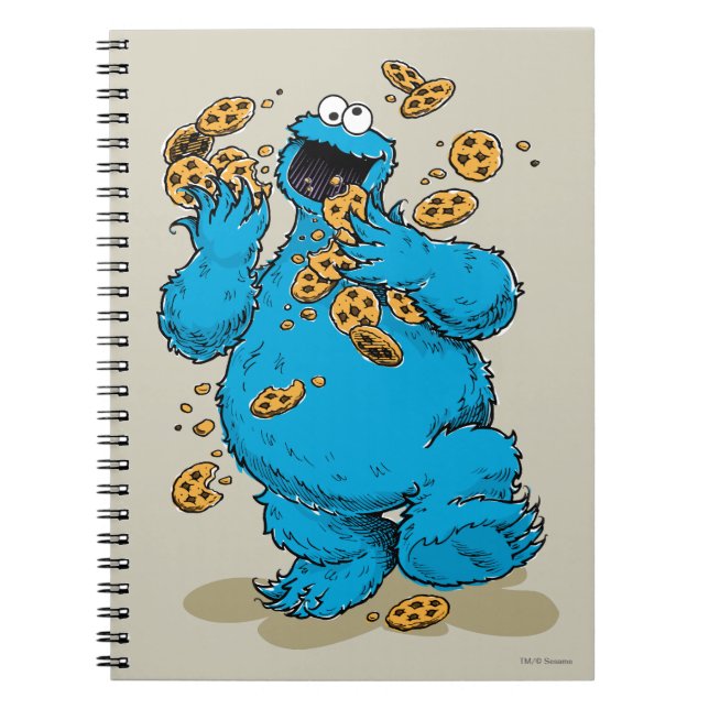 Cookie Monster Crazy Cookies Notizblock (Vorderseite)