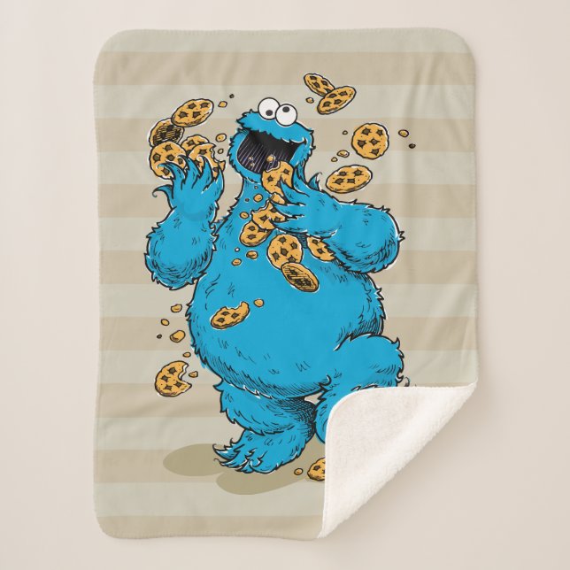 Cookie Monster Crazy Cookies Sherpadecke (Vorderseite)