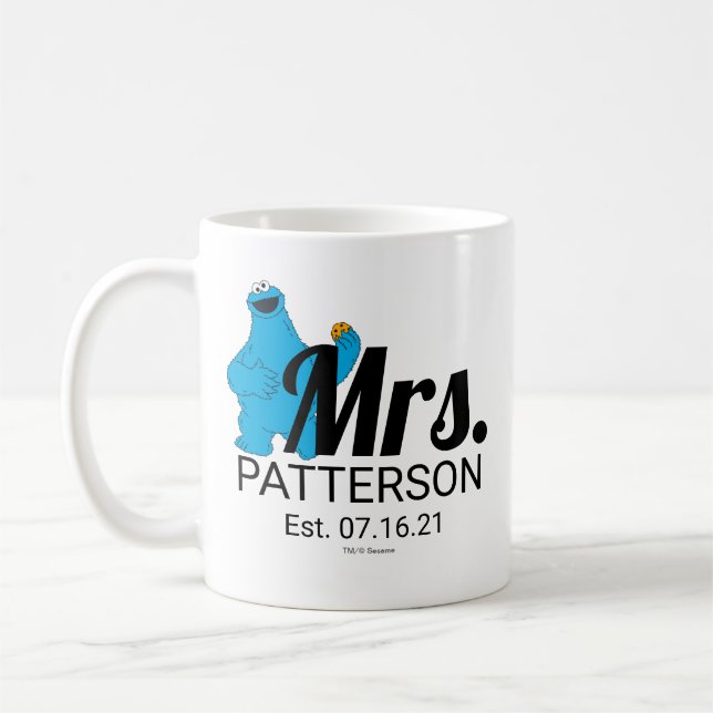 Cookie Monster Custom Couple's Tasse (Links)