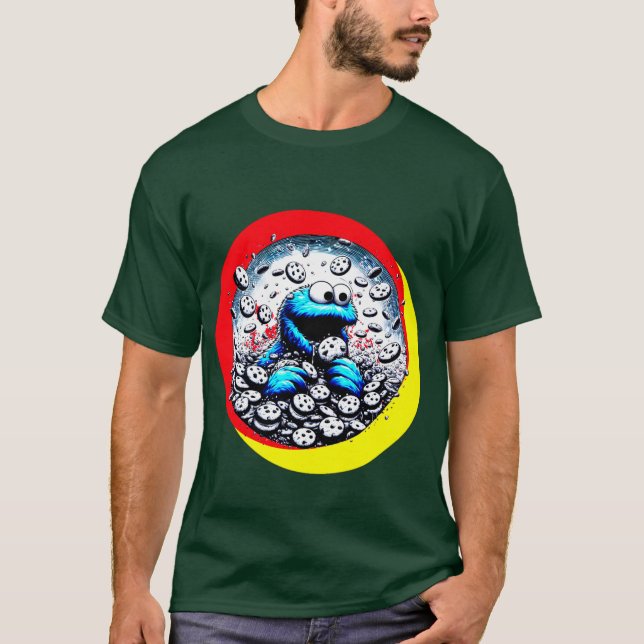 Cookie-Monster, der einen Riesenschokoladenchip li T-Shirt (Vorderseite)