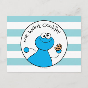 Cookie Monster Doodley Graphic Postkarte
