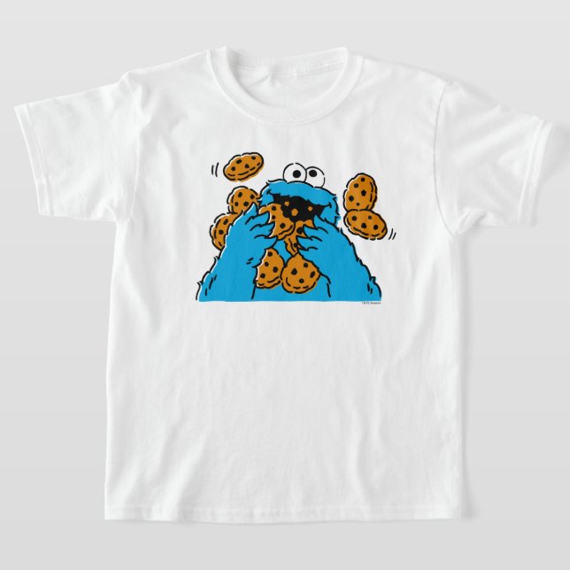 Cookie Monster Eating All the Cookies T-Shirt (Ablage )