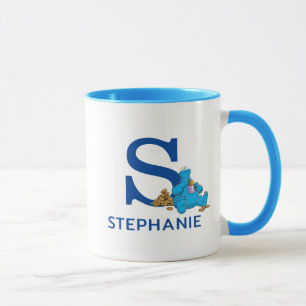 Cookie Monster Eating Cookies Name & Monogram S Tasse