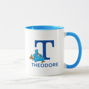 Cookie Monster Eating Cookies Name & Monogram T Tasse