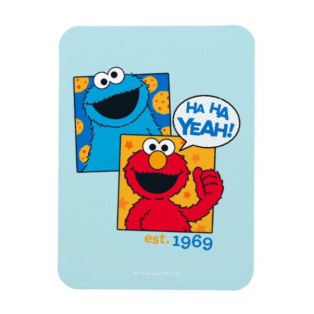 Cookie Monster & Elmo | Ha Ha Yeah Magnet (Vertikal)