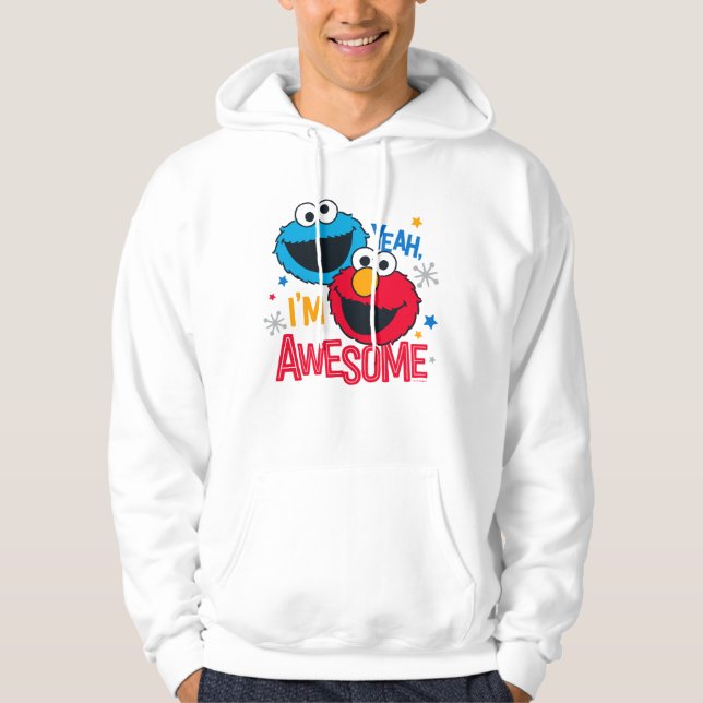 Cookie Monster & Elmo | Ja, ich bin Phantastisch Hoodie (Vorderseite)