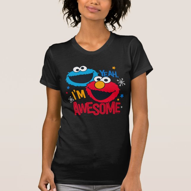 Cookie Monster & Elmo | Ja, ich bin Phantastisch T-Shirt (Vorderseite)