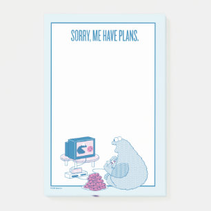 Cookie Monster Entschuldigung, ich habe Pläne Post-it Klebezettel