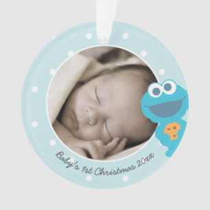 Cookie Monster   Erste Weihnachten - Name hinzufü Ornament