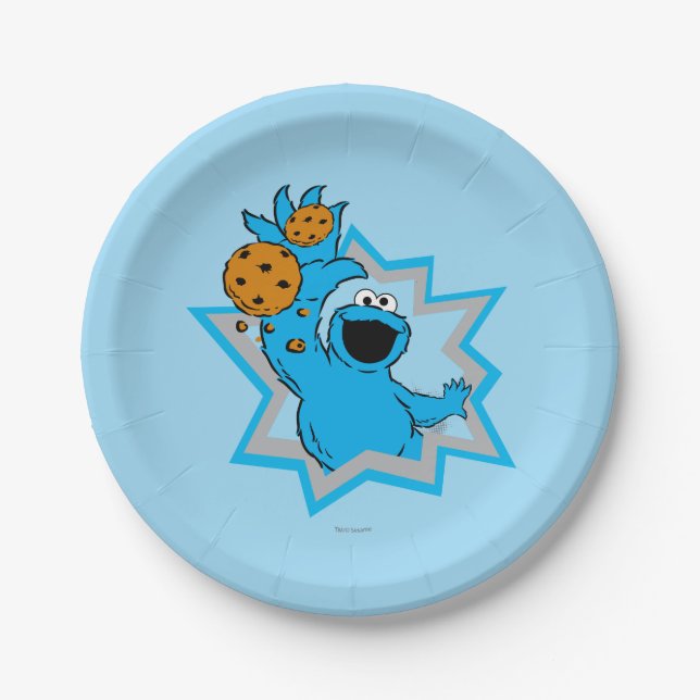 Cookie Monster Extreme Pappteller (Vorderseite)
