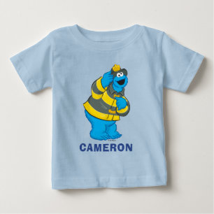 Cookie Monster   Feuerwehrmann Kostüm Baby T-shirt