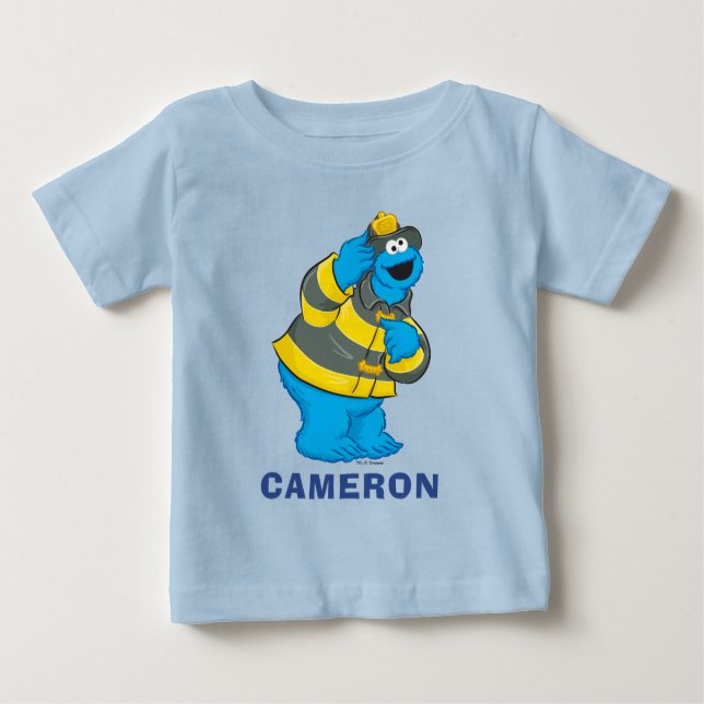 Cookie Monster | Fireman Costume Baby T-shirt (Vorderseite)