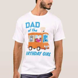 Cookie Monster Food Truck Vater der Geburtstagskar T-Shirt