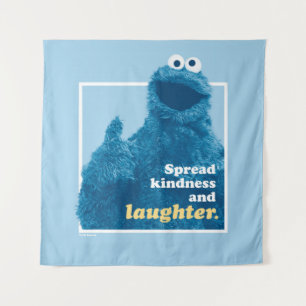 Cookie Monster   Freude und Lachen verbreiten Wandteppich