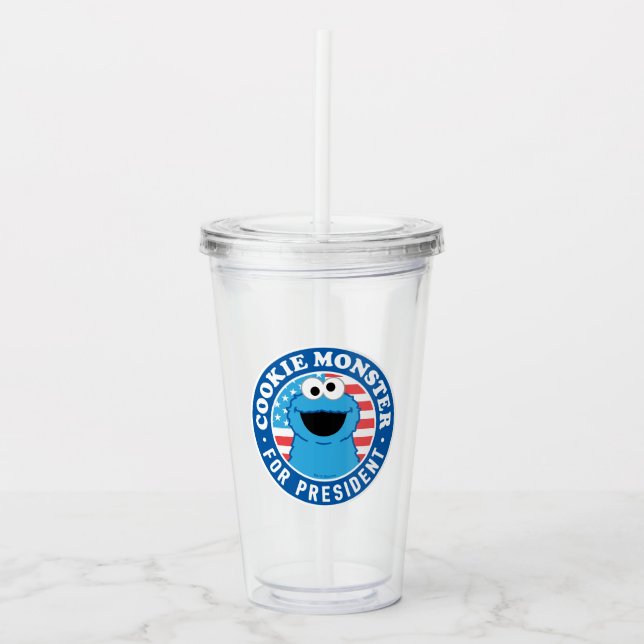 Cookie Monster für den Präsidenten Acryltrinkbecher (Vorderseite)