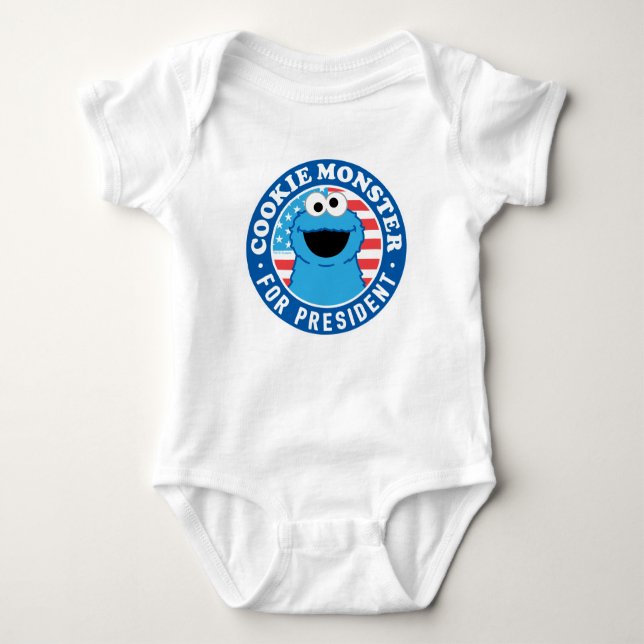 Cookie Monster für den Präsidenten Baby Strampler (Vorderseite)