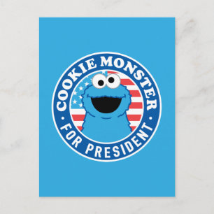 Cookie Monster für den Präsidenten Postkarte