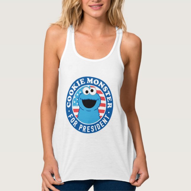 Cookie Monster für den Präsidenten Tank Top (Vorderseite)