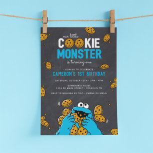 Cookie Monster Geburtstagskarte Einladung