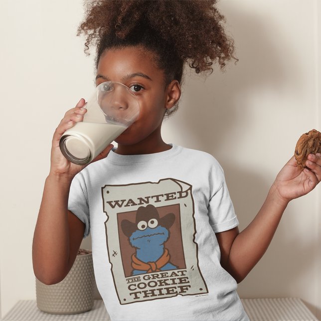 Cookie Monster | Gewollt Poster T-Shirt (Kid wearing shirt)