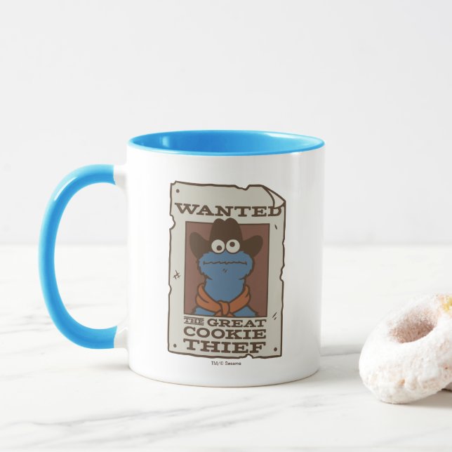 Cookie Monster | Gewollt Poster Tasse (Mit Donut)