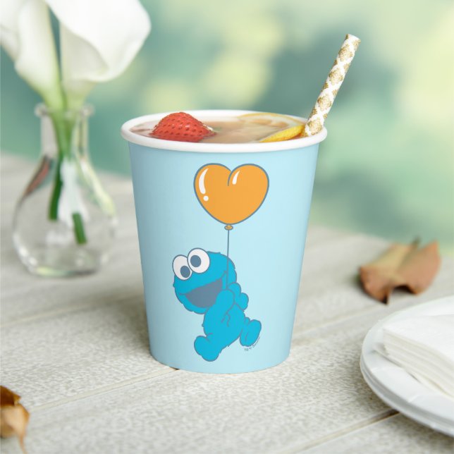 Cookie Monster Heart Balloon Pappbecher (In Situ)