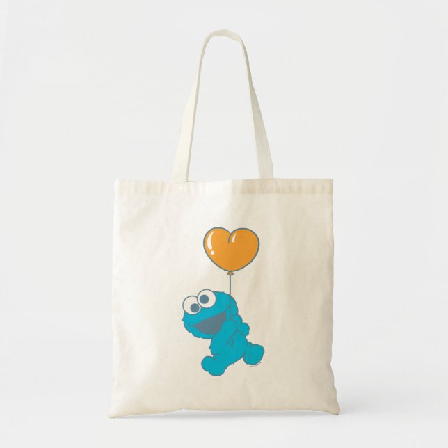 Cookie Monster Heart Balloon Tragetasche (Vorne)