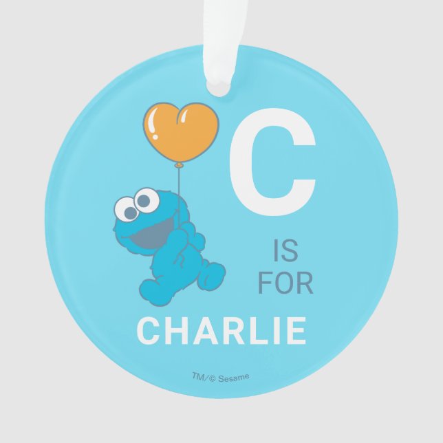 Cookie Monster Herzballon Ornament (Vorderseite)