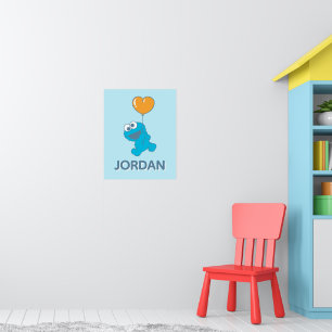 Cookie Monster Herzballon Poster