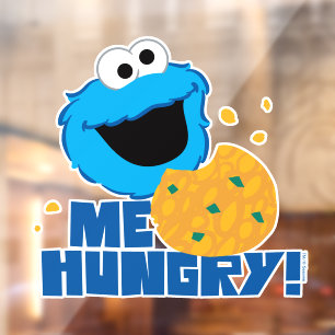 Cookie Monster Ich habe Hunger! Fensteraufkleber